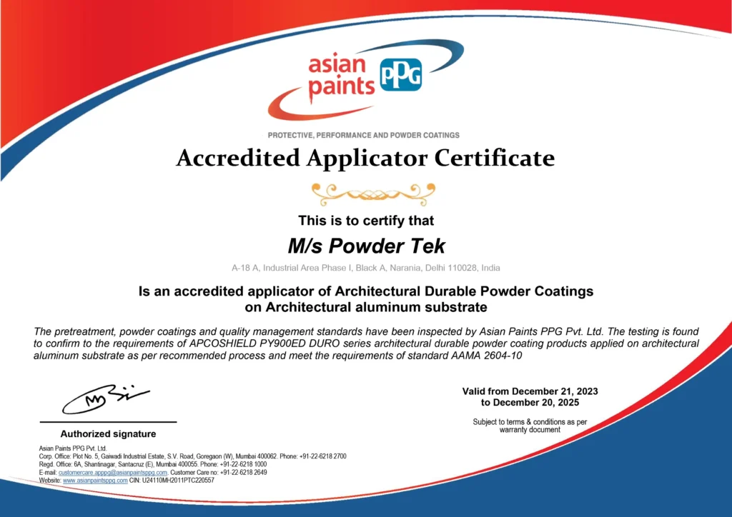 Asian Paints PPG Certified Applicator
